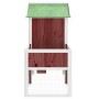 Solid mocha pine wood hutch 170x63x113 cm by vidaXL, Cages and habitats for small animals - Ref: Foro24-172294, Price: 222,72...