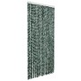 Cortina mosquitera chenilla verde y blanco 100x220 cm