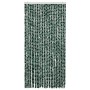 Cortina mosquitera chenilla verde y blanco 100x220 cm