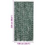 Cortina mosquitera chenilla verde y blanco 100x220 cm