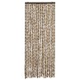 Cortina mosquitera de chenilla beige y marrón 56x185 cm