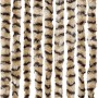 Cortina mosquitera de chenilla beige y marrón 56x185 cm