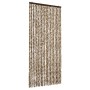 Cortina mosquitera beige y marrón chenilla 90x220 cm