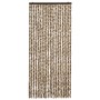 Cortina mosquitera beige y marrón chenilla 90x220 cm
