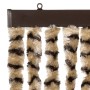 Cortina mosquitera beige y marrón chenilla 90x220 cm