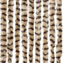 Cortina mosquitera beige y marrón chenilla 90x220 cm