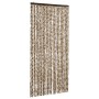 Cortina mosquitera beige y marrón chenilla 100x220 cm