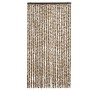 Cortina mosquitera beige y marrón chenilla 100x220 cm