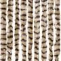 Cortina mosquitera beige y marrón chenilla 100x220 cm