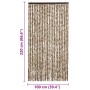Cortina mosquitera beige y marrón chenilla 100x220 cm