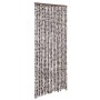 Cortina mosquitera de chenilla marrón y blanca 56x185 cm