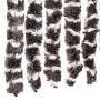 Cortina mosquitera de chenilla marrón y blanca 56x185 cm