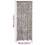 Cortina mosquitera de chenilla marrón y blanca 56x185 cm
