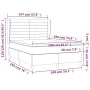 Box spring bed with light gray velvet mattress 140x190 cm by vidaXL, Beds and slatted bases - Ref: Foro24-3129267, Price: 534...