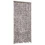 Cortina mosquitera chenilla marrón y blanco 100x220 cm