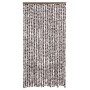 Cortina mosquitera chenilla marrón y blanco 100x220 cm