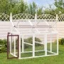 Mocha-colored solid pine wood playpen 141x94x104 cm by vidaXL, Cages and habitats for small animals - Ref: Foro24-172303, Pri...