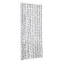 Cortina mosquitera de chenilla gris claro y oscuro 56x185 cm