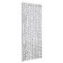 Cortina mosquitera de chenilla gris claro y oscuro 90x220 cm