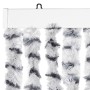 Cortina mosquitera de chenilla gris claro y oscuro 90x220 cm