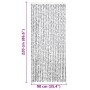 Cortina mosquitera de chenilla gris claro y oscuro 90x220 cm