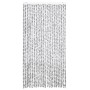 Cortina mosquitera de chenilla gris claro y oscuro 100x220 cm