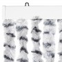 Cortina mosquitera de chenilla gris claro y oscuro 100x220 cm