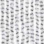 Cortina mosquitera de chenilla gris claro y oscuro 100x220 cm