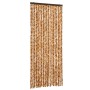 Cortina mosquitera de chenilla ocre y blanca 56x185 cm