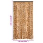 Cortina mosquitera chenilla ocre y blanco 100x220 cm