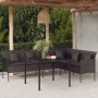 L-förmiges Gartensofa mit schwarzen synthetischen Rattankissen von vidaXL, Outdoor-Sofas - Ref: Foro24-362336, Preis: 261,08 ...