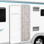 Cortina mosquitera de chenilla gris taupe y blanca 56x185 cm
