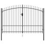 Doppeltor-Zauntor mit schwarzen Stahlspießen 3x2 m von vidaXL, Gartentore - Ref: Foro24-145738, Preis: 259,93 €, Rabatt: %