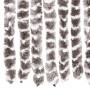Cortina mosquitera de chenilla gris taupe y blanca 56x185 cm