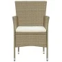 Juego de comedor de jardín de 11 piezas ratán sintético beige de vidaXL, Conjuntos de jardín - Ref: Foro24-3058564, Precio: 8...