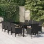 11-teiliges Garten-Esszimmerset aus synthetischem Rattan, schwarz von vidaXL, Gartensets - Ref: Foro24-3058578, Preis: 834,67...