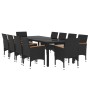 11-teiliges Garten-Esszimmerset aus synthetischem Rattan, schwarz von vidaXL, Gartensets - Ref: Foro24-3058578, Preis: 756,13...