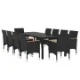 11-teiliges Garten-Esszimmerset aus synthetischem Rattan, schwarz von vidaXL, Gartensets - Ref: Foro24-3058578, Preis: 834,67...