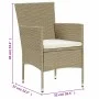 11-Piece Garden Dining Set Beige Synthetic Rattan by vidaXL, Garden sets - Ref: Foro24-3058574, Price: 826,51 €, Discount: %