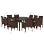 Garten-Essgruppe 11-teilig aus braunem synthetischem Rattan von vidaXL, Gartensets - Ref: Foro24-3058565, Preis: 837,33 €, Ra...