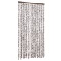 Cortina mosquitera chenilla gris taupe y blanco 100x220 cm