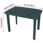 Grüner Gartentisch aus Kunststoff 101x68x72 cm von vidaXL, Gartentische - Ref: Foro24-43593, Preis: 67,87 €, Rabatt: %