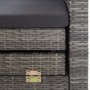 Extendable 3-seater sofa bed with gray synthetic rattan canopy by vidaXL, Outdoor sofas - Ref: Foro24-46077, Price: 652,72 €,...