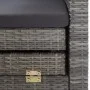 Extendable 3-seater sofa bed with gray synthetic rattan canopy by vidaXL, Outdoor sofas - Ref: Foro24-46077, Price: 1,00 €, D...
