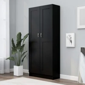 Schwarzes Sperrholzregal 82,5 x 30,5 x 185,5 cm von vidaXL, Bücherregale und Regale - Ref: Foro24-802733, Preis: 120,44 €, Ra...