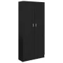 Schwarzes Sperrholzregal 82,5 x 30,5 x 185,5 cm von vidaXL, Bücherregale und Regale - Ref: Foro24-802733, Preis: 121,99 €, Ra...