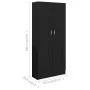Schwarzes Sperrholzregal 82,5 x 30,5 x 185,5 cm von vidaXL, Bücherregale und Regale - Ref: Foro24-802733, Preis: 121,99 €, Ra...