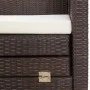 3-Sitzer-Gartenschlafsofa mit braunem synthetischem Rattanverdeck von vidaXL, Outdoor-Sofas - Ref: Foro24-46076, Preis: 623,7...