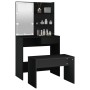 Black Plywood LED Vanity Set by vidaXL, Bedroom Dressers - Ref: Foro24-3114108, Price: 105,81 €, Discount: %