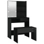 Black Plywood LED Vanity Set by vidaXL, Bedroom Dressers - Ref: Foro24-3114108, Price: 105,81 €, Discount: %